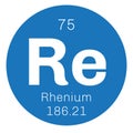 Rhenium chemical element Royalty Free Stock Photo