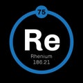 Rhenium chemical element Royalty Free Stock Photo