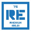 Rhenium chemical element Royalty Free Stock Photo