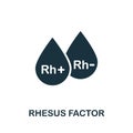 Rhesus Factor icon. Simple illustration from medical equipment collection. Creative Rhesus Factor icon for web design, templates,