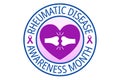 Rheumatic disease awareness month flat vector illustration.Protection,healthcare,prevention concept.
