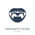 Rheumatic fever icon. Trendy flat vector Rheumatic fever icon on