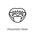 Rheumatic fever icon. Trendy modern flat linear vector Rheumatic
