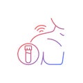 Rheumatism blood tests gradient linear vector icon
