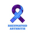 Rheumatoid arthritis awareness papercut ribbon