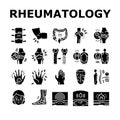 Rheumatology Disease Problem Icons Set Vector
