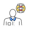 rheumatology medical specialist color icon vector illustration