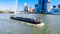 Rhine Barge on the Nieuwe Maas in Rotterdam, Holland