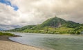 Rhine and Drachenfels Landscape at Koenigswinter Germany Royalty Free Stock Photo