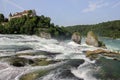 Rhine Falls with Calst Laufen at the background Royalty Free Stock Photo