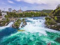 Rhine Falls Europes largest waterfall panorama Neuhausen am Rheinfall Switzerland