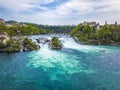 Rhine Falls Europes largest waterfall panorama Neuhausen am Rheinfall Switzerland