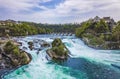 Rhine Falls Europes largest waterfall panorama Neuhausen am Rheinfall Switzerland