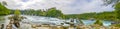 Rhine Falls Europes largest waterfall panorama Neuhausen am Rheinfall Switzerland