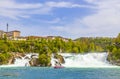 Rhine Falls Europes largest waterfall panorama Neuhausen am Rheinfall Switzerland