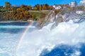 The Rhine Falls near Zurich at Indian summer, waterfall in Switz Royalty Free Stock Photo