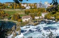 The Rhine Falls near Zurich at Indian summer, waterfall in Switz Royalty Free Stock Photo