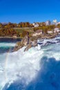 The Rhine Falls near Zurich at Indian summer, waterfall in Switz Royalty Free Stock Photo
