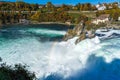 The Rhine Falls near Zurich at Indian summer, waterfall in Switzerland Royalty Free Stock Photo