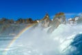 The Rhine Falls near Zurich at Indian summer, waterfall in Switzerland Royalty Free Stock Photo