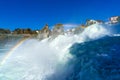 The Rhine Falls near Zurich at Indian summer, waterfall in Switzerland Royalty Free Stock Photo