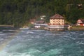 Rhine Falls with rainbow