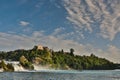 Rhine falls Rheinfalls the largest plain waterfall in Europe. Royalty Free Stock Photo