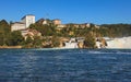 The Rhine Falls in Switzerland in summertime Royalty Free Stock Photo