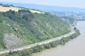 Andernach, Germany - 07 19 2021: Rhine flood in summer Royalty Free Stock Photo