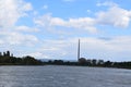 Rhine with a nuclear plant