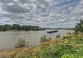 Rhine River in Duesseldorf-Benrath,North Rhine Westphalia,Germany