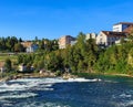 The Rhine river just above the Rhine Falls Royalty Free Stock Photo