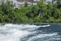 Rhine river just above the Rhine Falls Royalty Free Stock Photo