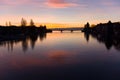 Rhine river sunset Germany