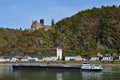 Rhine River view with Burg Katz at St. Goar