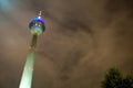 Rhine Tower at night Royalty Free Stock Photo