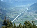 Rhine valley between Sargans and Landqart