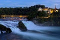 Rhinefall - the biggest waterfall in Europe at twilight Royalty Free Stock Photo