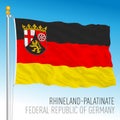 Rhineland Palatinate lander flag, federal state of Germany, europe