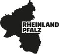 Rhineland-Palatinate map with german title