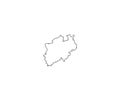 Rhineland-Palatinate outline map Germany state