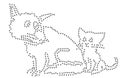 Rhinestone dog cat pattern 3mm 12ss illustration file .ai or .eps vector animal family pet home friends