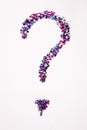 Rhinestone fashion background. Question mark