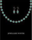 Rhinestone picture of jewellery set of necklaÃÂe Royalty Free Stock Photo