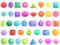 Rhinestones icons set cartoon . Gem stone