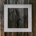 Rhinestones Sequin Frame Design on old wood wall square template