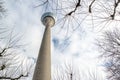The Rhinetower in Duesseldorf Royalty Free Stock Photo