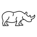 Rhino africa icon, outline style