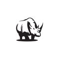Rhino animal logo design template