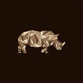 Rhino Animal polygon creative design